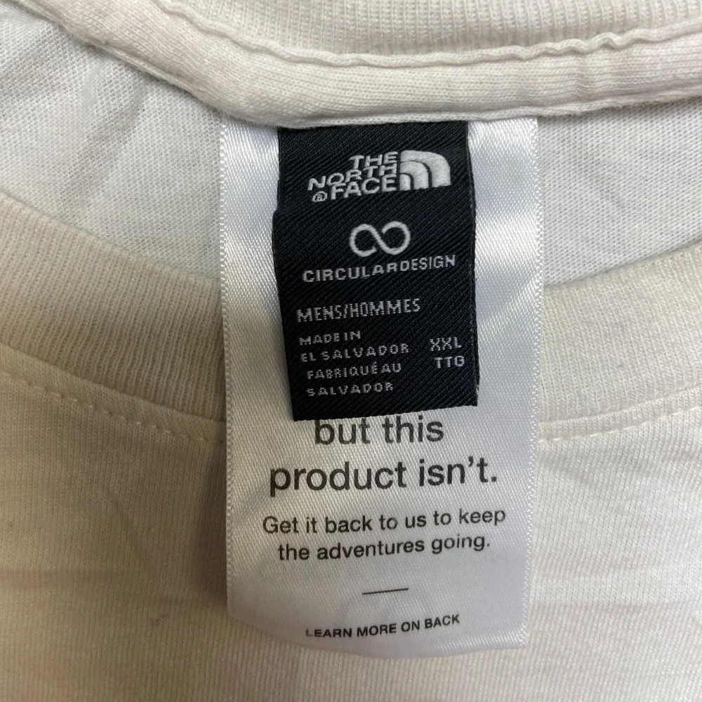 The North Face Never Stop Exploring Shirt Mens 2XL White Crew Neck Regular Fit